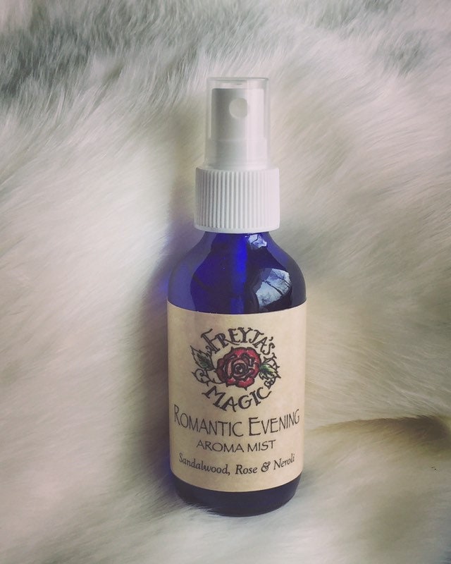 Romantic Evening Aroma Mist | Sandalwood, Rose + Neroli | Room + Linen Spray | Rich and Relaxing