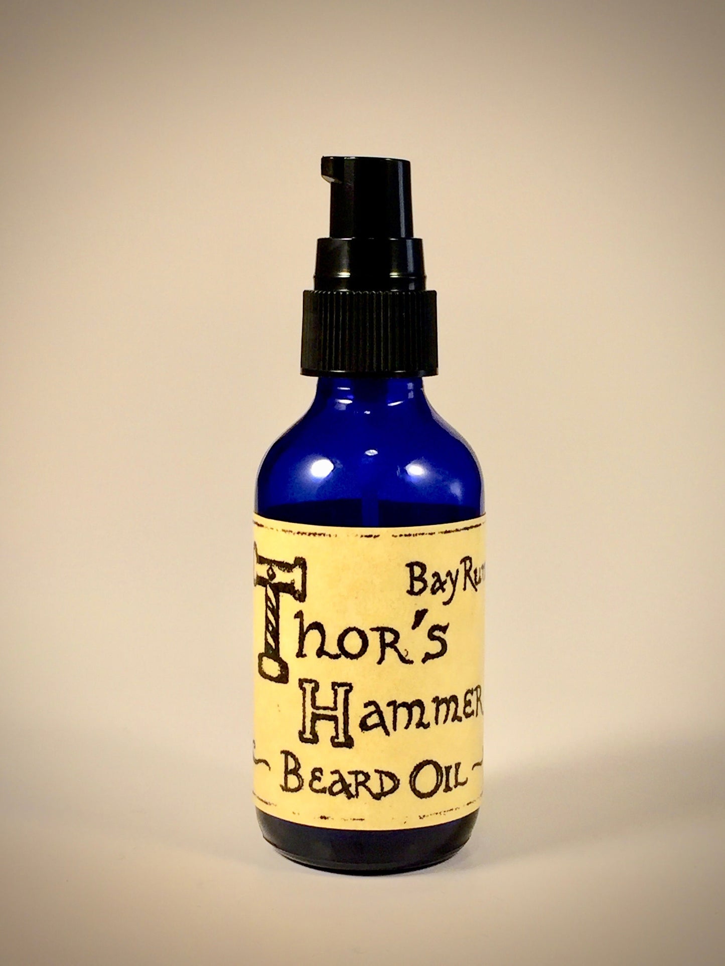 bay rum beard oil treatment pump