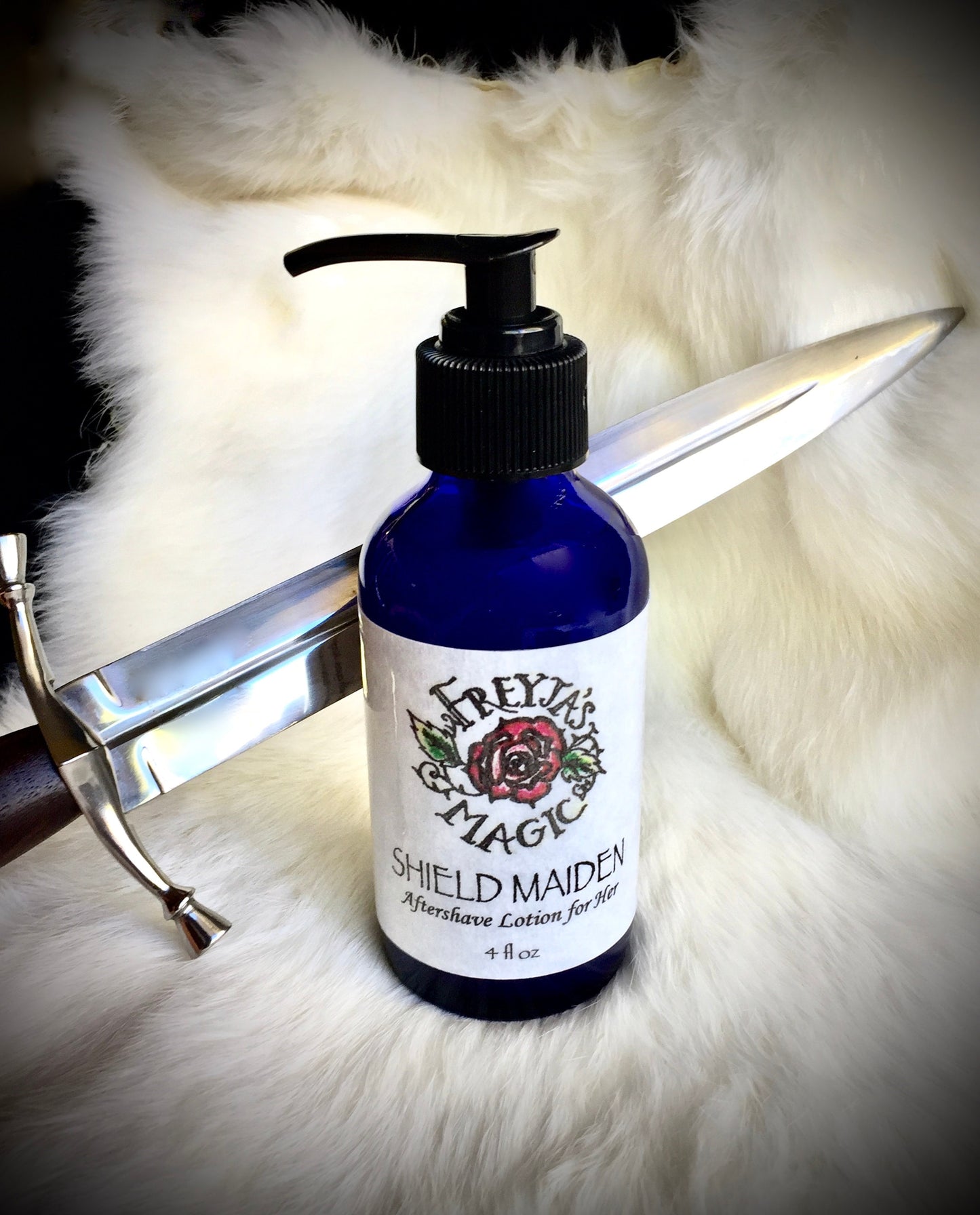 Leg Toner | Shieldmaiden Aftershave Lotion for Her | Fresh Herbs, Mint & Jasmine | Astringent, Cooling, Refreshing | Post Shave for Her | 4 oz