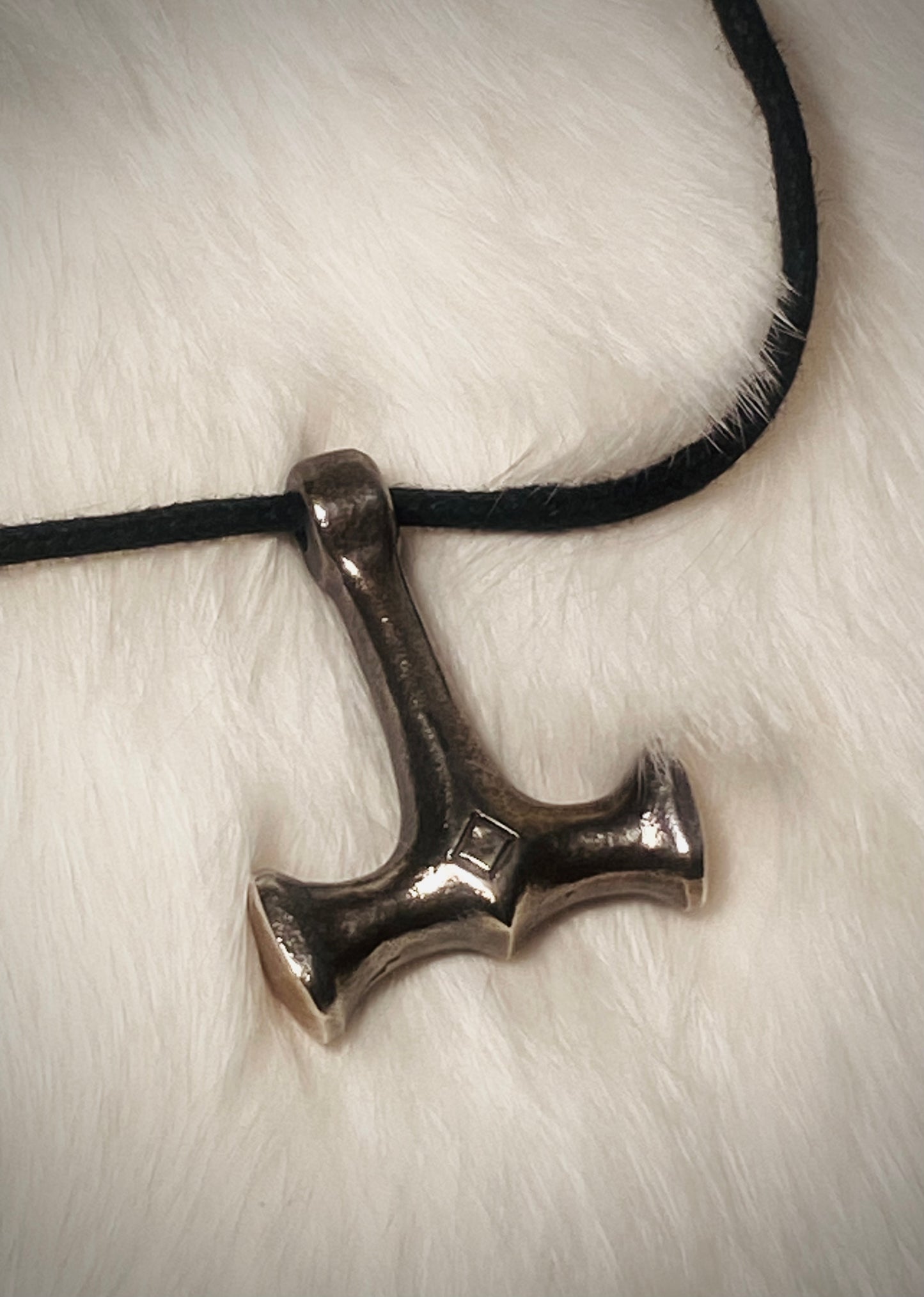 Thor's Hammer Pendant, Handcrafted Sterling Silver Mjolnir Necklace