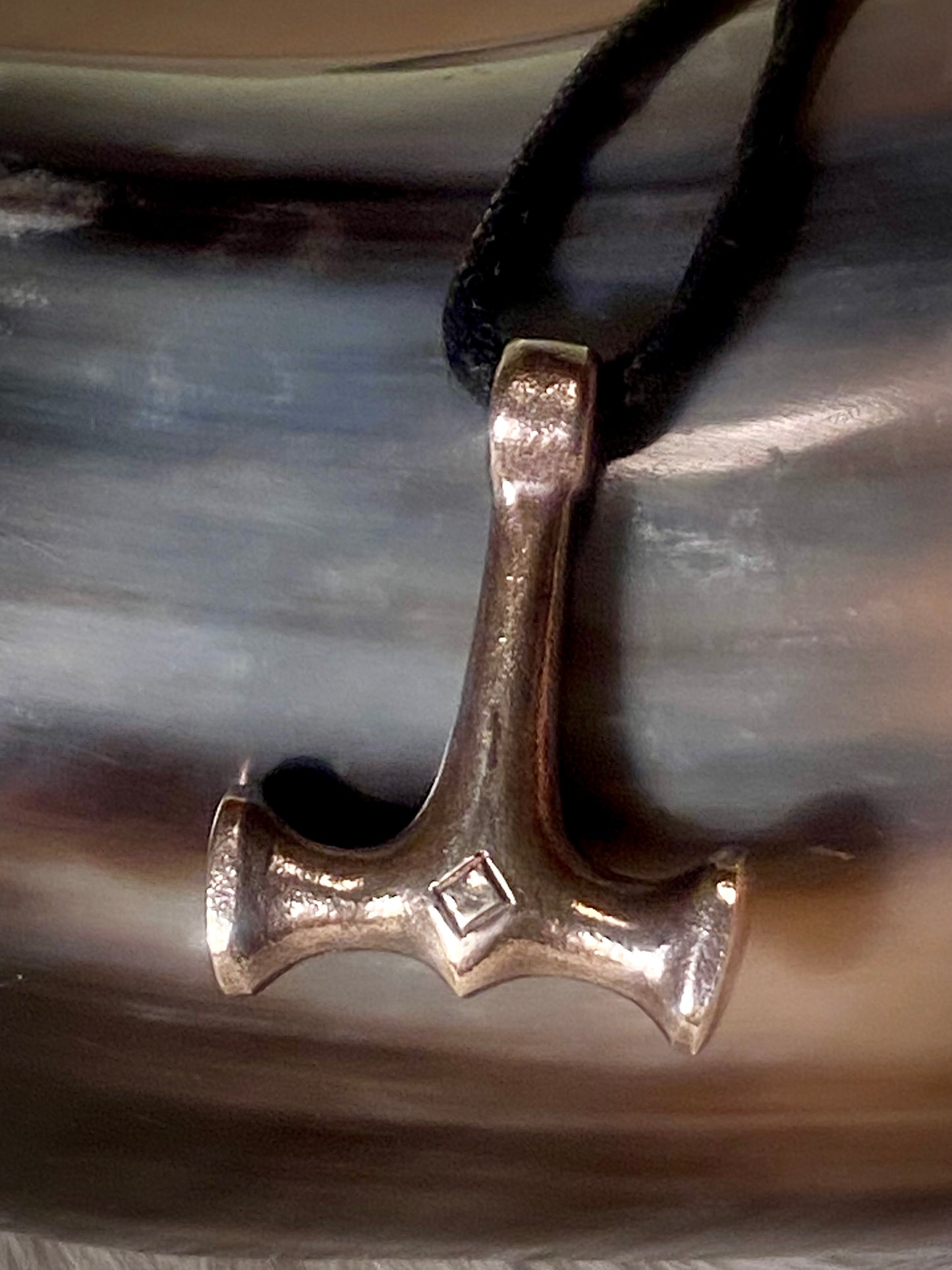 Thor's Hammer Pendant, Handcrafted Sterling Silver Mjolnir Necklace