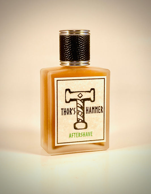 Lime Bay Rum Aftershave Special Edition | Thor's Hammer Lime Bay Rum | Frosted Glass, 2 oz