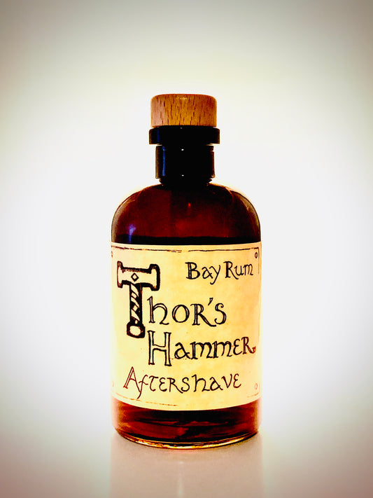 Dopobarba Thor's Hammer Bay Rum | NUOVA edizione limitata color ambra con parte superiore in sughero | 8 once