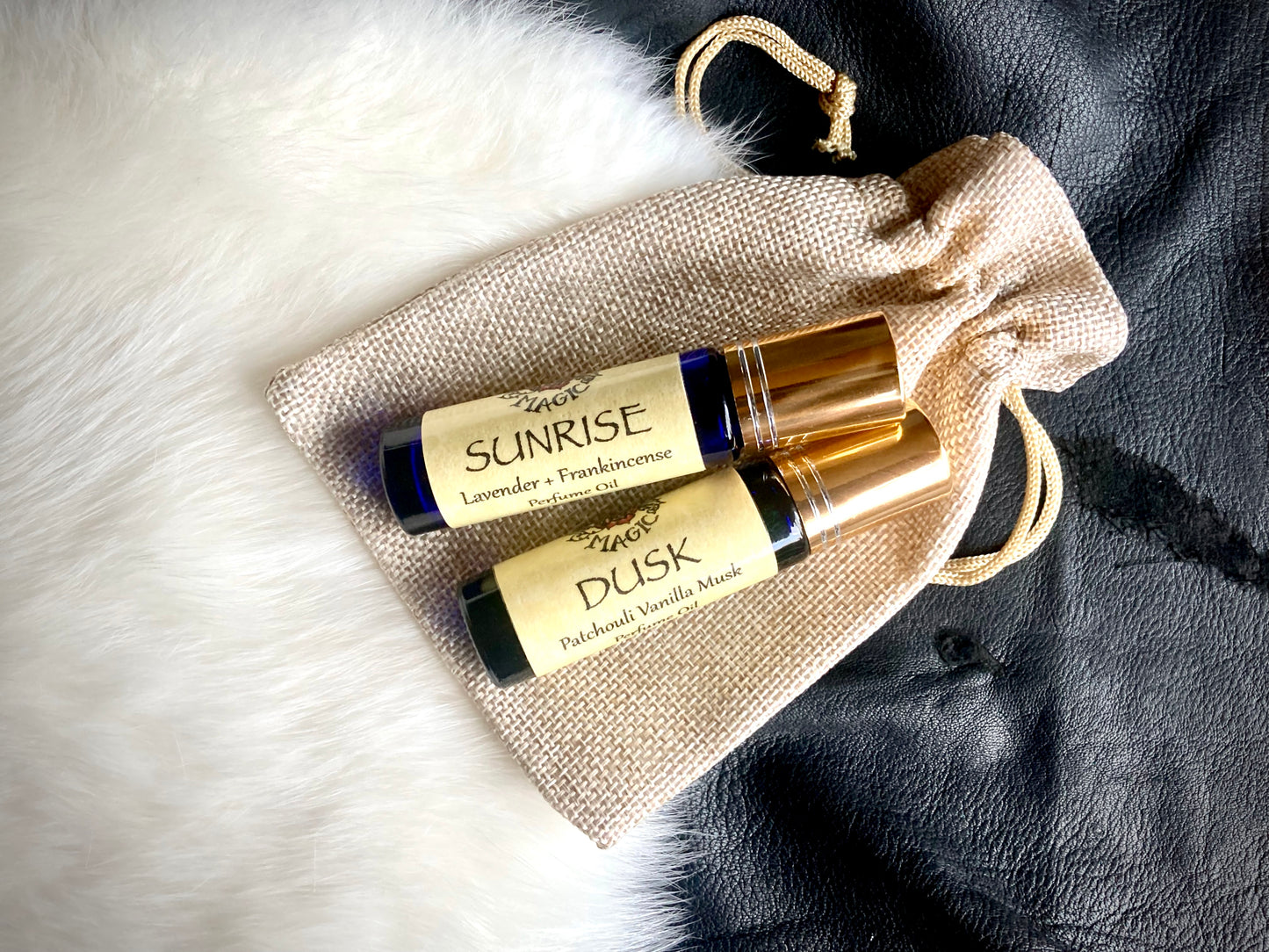 sunrise and dusk perfume oils by Freyja's Magic