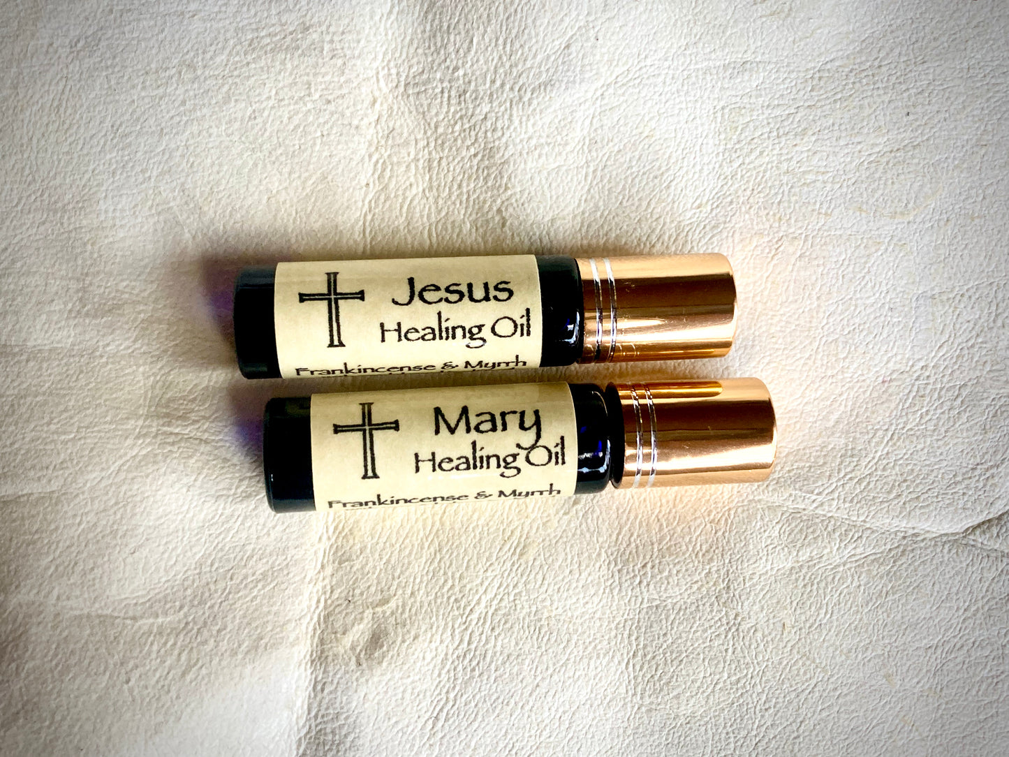Perfume Oil Jesus & Mary Healing Oils | Frankincense, Myrrh, Sandalwood + Rose, Balsam | Holy Chrism, Anointing Oil | Gifts of the Magi