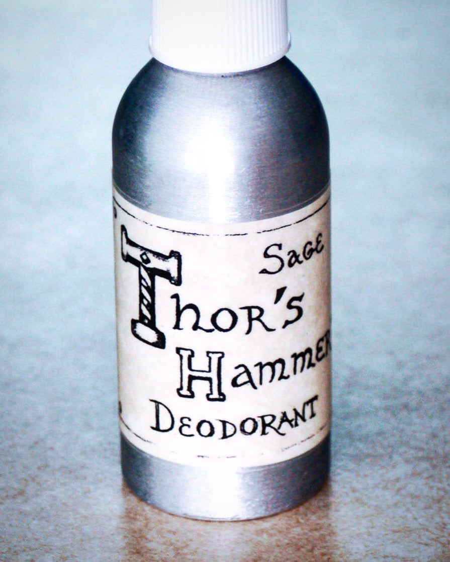 Deodorante alla salvia | Spray Martello di Thor | Deodorante agli oli essenziali