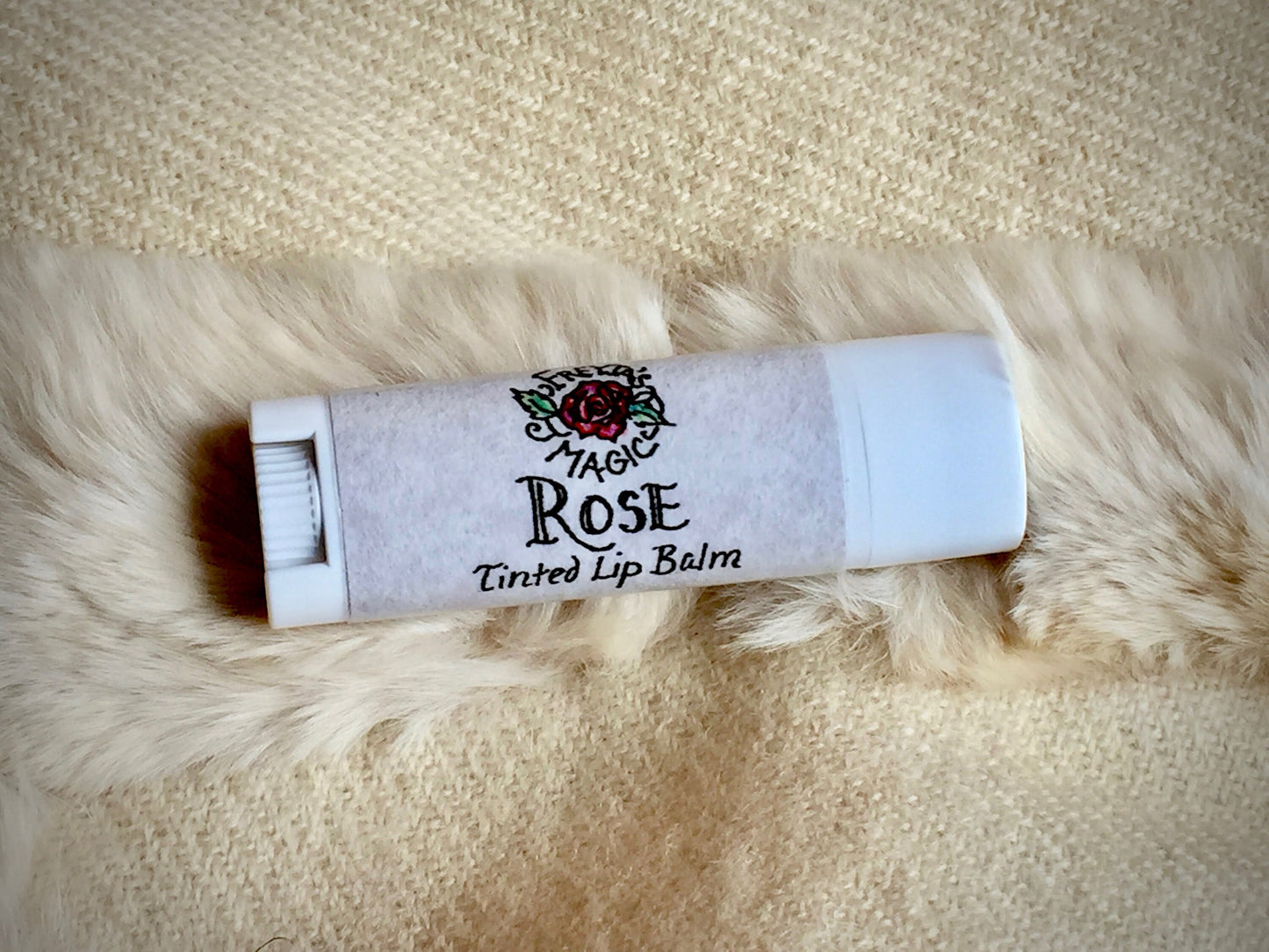 Rose Lip Balm | Tinted Lip Balm With Alkanet, Rose & Vanilla | Smooth, Rich, Floral, Moisturize + Protect | Light color for Lips