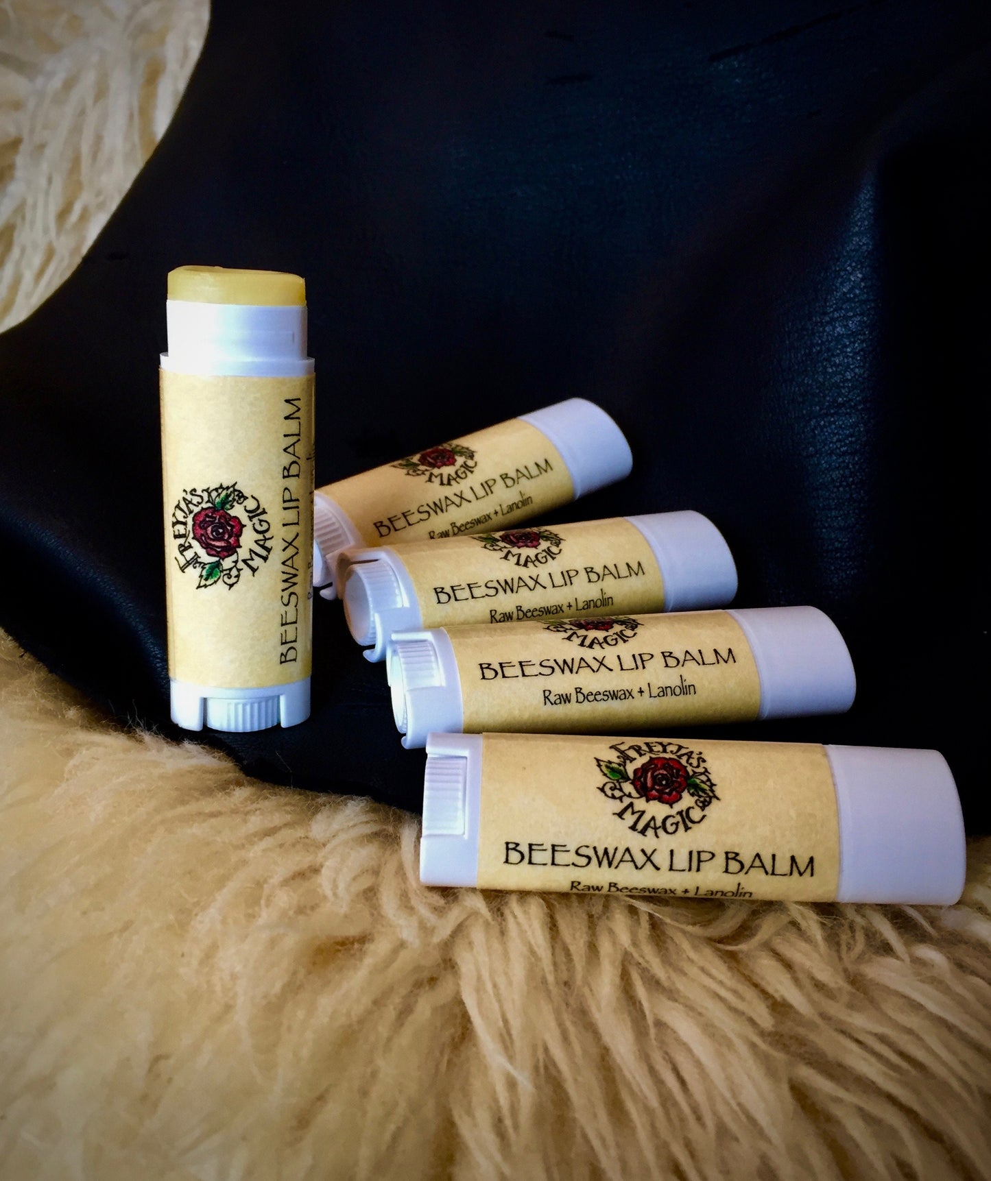 Balsamo per labbra alla cera d'api | Balsamo per labbra Nordic Gold Viking | Cera d'api grezza, non filtrata e lanolina pura | Inodore